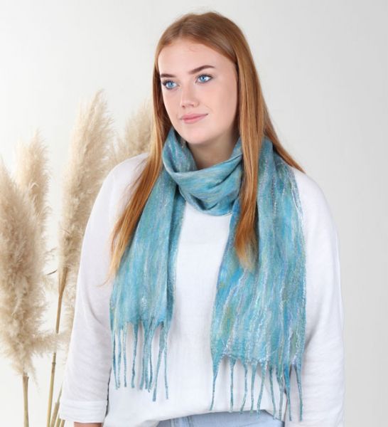 Felted SilkMerino Scarf Kit Nuno felting Wet Felting Kits Nuno